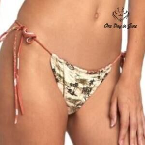 RVCA Tossed Slide Tie Medium Reversible Bikini Bottom Size M